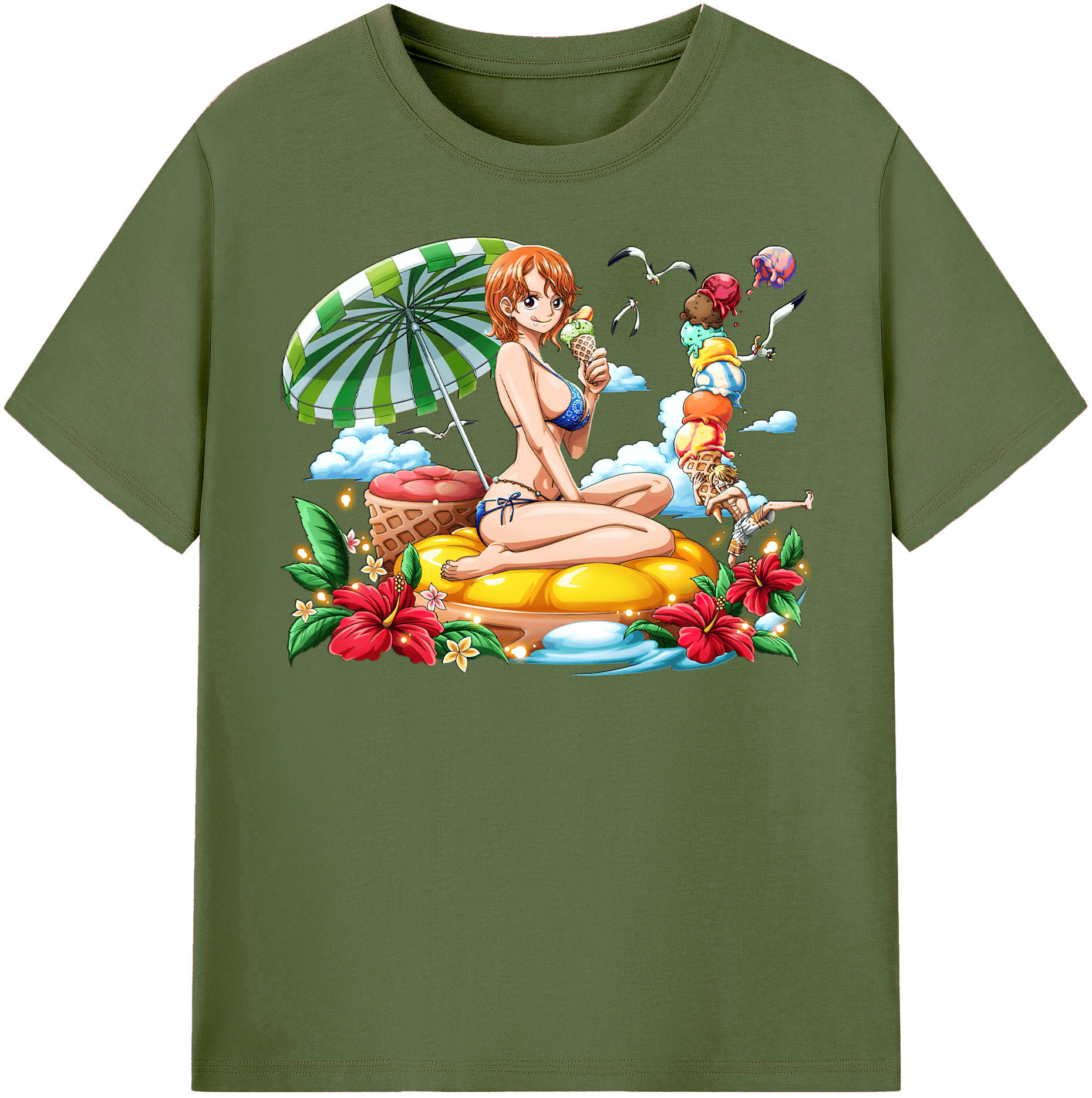 ワンピース ナミ ONE PIECE Nami 綿100％半袖Tシャツ（フロントプリント）